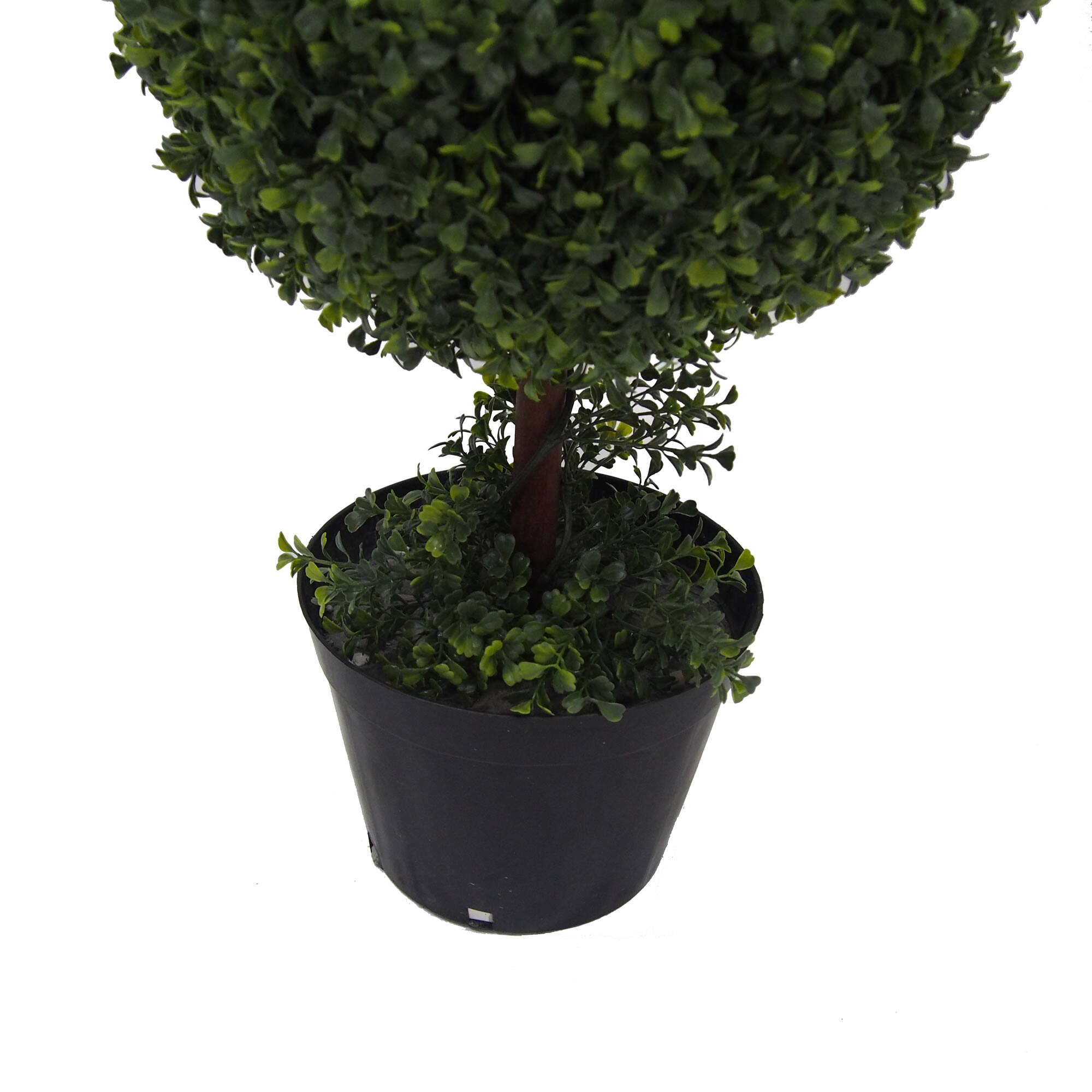 4ft. Artificial Triple Ball Green Boxwood Topiary